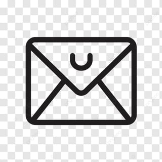 Envelope icon with a smiling face symbol in the center, representing positive email or happy mail